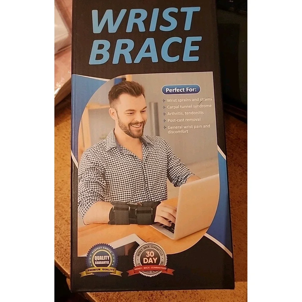 Wrist Brace w/Thumb Spica Splint Carpal Tunnel Support Hook Lo Adjustable Left M